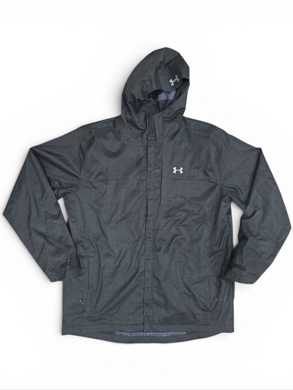 Under Armour Men's Hooded Charcoal Rain Jacket Size XXL